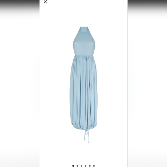 Aleksandre Akhalkatsishvili Dresses & Skirts - Aleksandre Akhalkatsishvili light blue gathered halterneck dress